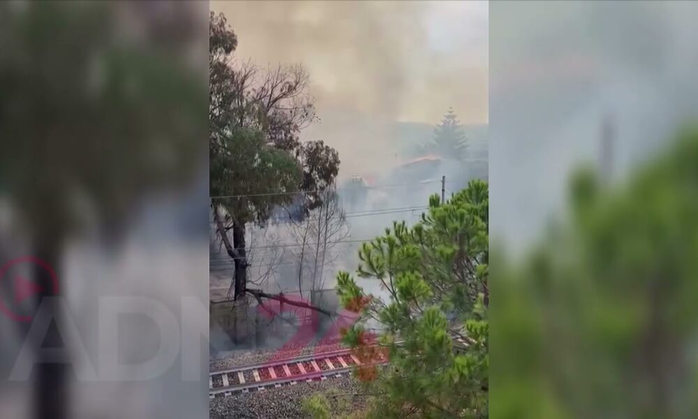 Incendio al lido degli aranci