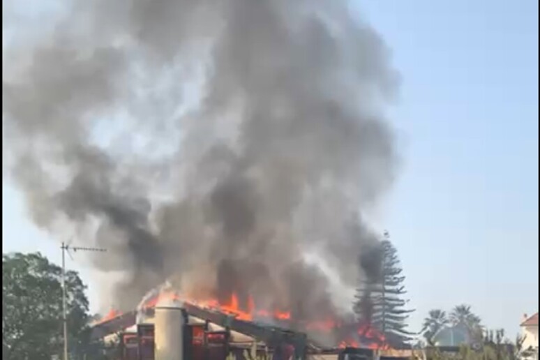 Vasto incendio distrugge Lido degli Aranci a Vibo