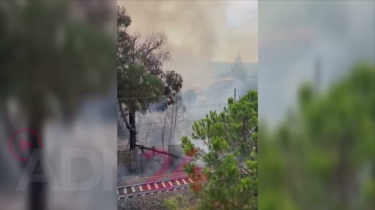 adn24 incendio al lido degli aranci | video