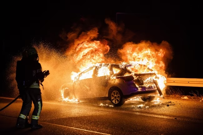  ‣ adn24 roma | 14 auto date alle fiamme nella notte a tor bella monaca: si cerca il piromane