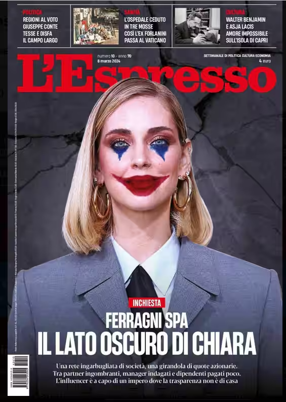 adn24 chiara ferragni in copertina su lespresso cresce la polemica