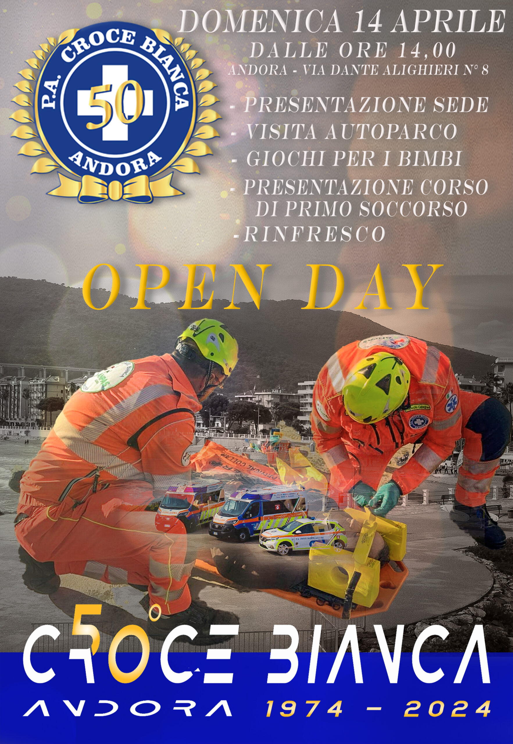 adn24 andora sv | open day alla croce bianca nel cinquantesimo di fondazione