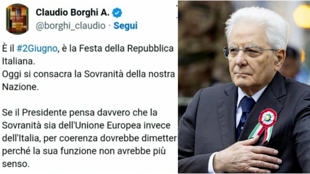 adn24 polemiche per il tweet di claudio borghi richiesta di dimissioni per mattarella