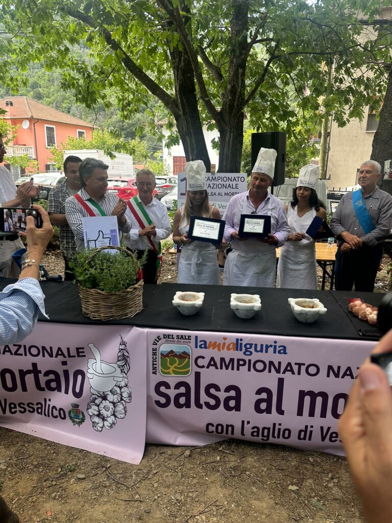 adn24 vessalico im | giorgia canetti di imperia vince il 1 campionato nazionale della salsa al mortaio con laglio