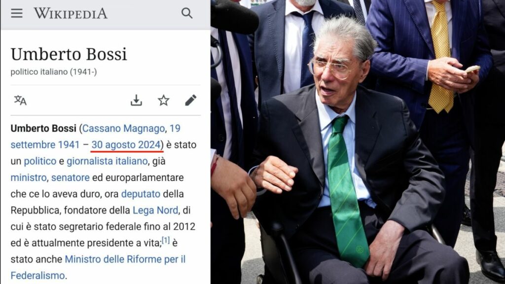 adn24 lega sul web la notizia della scomparsa di bossi ma è una fake