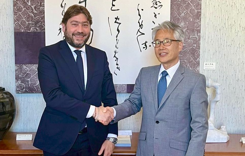 adn24 san marino pedini amati incontra a roma lambasciatore del giappone satoshi suzuki