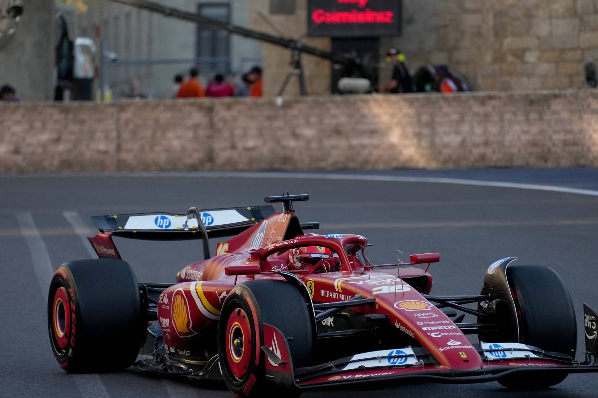 adn24 leclerc in pole al gp di azerbaijan sainz terzo