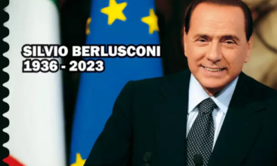 adn24 poste italiane celebra silvio berlusconi con un francobollo commemorativo