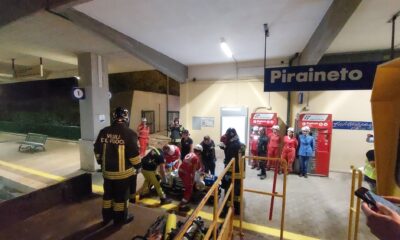 adn24 palermo | linea ferroviaria con laeroporto esercitazione della protezione civile nella galleria orsa