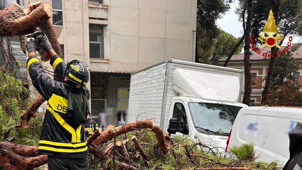 adn24 maltempo nelle marche interventi dei vigili del fuoco per affrontare i danni causati dalle piogge