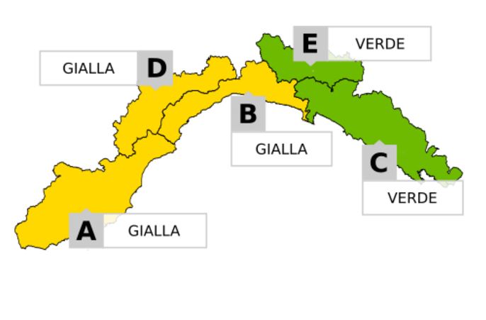 adn24 genova | allerta gialla per temporali sul centro ed il ponente della liguria dalle 8 alle 18 di domani