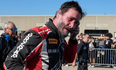 adn24 inizio turbolento per keanu reeves che debutta da pilota dopo un testacoda è finito fuori pista